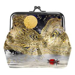Geldbörse Beutel Schließe Verschluss Brieftasche Münzbeutel, Japanischer Golden River Mountain von VBFOFBV