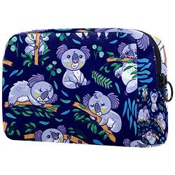 Hängender Reise Kulturbeutel, Kosmetik Make up Organizer für Frauen und Männer,Koala Cartoon Tier Tropische Blätter von VBFOFBV