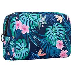 Hängender Reise Kulturbeutel, Kosmetik Make up Organizer für Frauen und Männer,Tropische Blätter Hawaii Blume Sommer modern von VBFOFBV