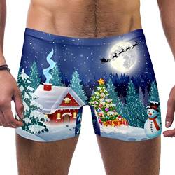 Jammers-Badeanzug für Männer und Jungen, Wettkampf-Badeanzug,Frohe Weihnachten Cartoon Nacht Schneemann von VBFOFBV
