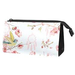 Kulturbeutel zum Aufhängen Dopp Kit für Männer Wasserabweisende Rasiertasche mit großem Fassungsvermögen für die Reise,Frühlings Kolibri Rosa Blumen Weinlese pastorable von VBFOFBV