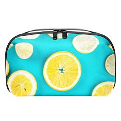 Make up Taschen für Frauen, Make up Reisetasche, wasserdichte Make up Organizer Tasche,Zitronen Orangen Frucht Sommer von VBFOFBV