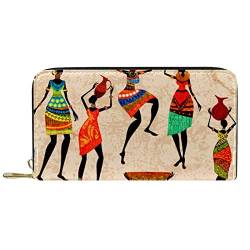VBFOFBV Damen-Ledergeldbörsen, erhältlich in Mehreren Stilen und Farben, Vintage ethnische schöne afrikanische Frauen von VBFOFBV