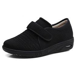 VBVARV Diabetikerschuhe äLtere Menschen, Breit Damen, Wanderschuhe, Verstellbarer Verschluss, Atmungsaktiv, Leichte Breite, X-Wide, rutschfeste Luftkissen-Sneaker Geschwollene, öDeme,B,EU38 von VBVARV