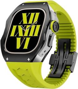 VBWVA Uhrengehäuse aus Titanlegierung, Fluorkautschuk, für Apple Watch Serie Ultra 2, 49 mm, Uhrengehäuse, sportlich, atmungsaktiv, Ersatzzubehör, Mod-Kit, 49 mm, Achat von VBWVA