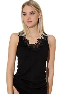 Damen Shirt, Unterhemd mit extra großer Spitze, Trägershirt ohne Seitennaht - Cottonprime von VCA Textil