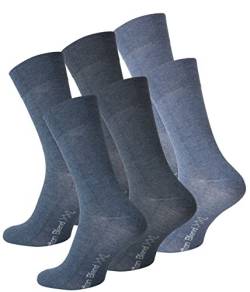 6 Paar Herren Socken in ÜBERGRÖßE XXL, Jeansblau - Cottonprime von VCA