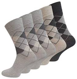 VCA 10 Paar Herren Baumwoll Socken COMFORT Herrensocken verschiedene Modelle (39-42, Karo Hell Sortiert (2004)) von VCA