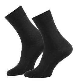 VCA 10 Paar Schwarze Herren Socken Glatt gestrickt, 80% Baumwolle, Gr. 39-42 von VCA