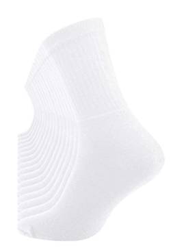 VCA 16 Paar Damen & Herren Sportsocken Tennissocken Arbeitssocken Baumwollsocken in 5 Farben (39-42, weiss / 16 Paar) von VCA