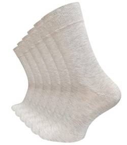 VCA 6 Paar Herren Diabetiker Socken, Ohne Gummibund, Baumwolle, handgekettelte druckfreie Spitze Gr.43-46 beige' von VCA