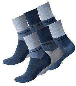 VCA 6 Paar Herren Kurzsocken, Quarter Socks ohne Gummibund, (Jeansblue), Gr. 39-42 von VCA