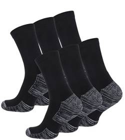 VCA 6 Paar Wander- und Trekkingsocken, Multifunktionssocken - Outdoorsocken mit Frotteesohle, schwarz, Gr. 43-46 von VCA