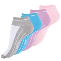 VCA 8 Paar Damen Sneaker Socken Rippsohle, SPORT, Gr. 39/42, Spitze Handgekettelt, aus Gekämmter Baumwolle von VCA