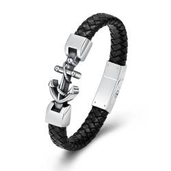 VCCWYQK Anker Urnenarmband für Asche für Männer Einäscherungsschmuck Fischhaken Keepsake Armband Gedenkschmuck Geschenke für Menschen von VCCWYQK