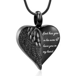 VCCWYQK Herz Urne Halskette für Asche Einäscherung Schmuck für Frauen Männer Keepsake Anhänger Memorial für Liebe Onet von VCCWYQK