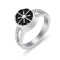 VCCWYQK Kompass Urne Ring für Asche für Frauen Männer Einäscherung Ring hält Asche Andenken Finger Ringe für geliebte Menschen von VCCWYQK