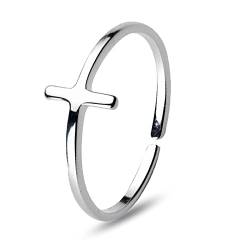 VCLUST Schmuck Damen, Verstellbare Ringe aus 925er Sterlingsilber, Kreuzringe, einfache Ringe für Frauen, Partyringe von VCLUST