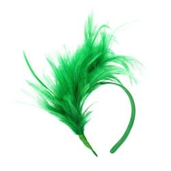 1920s Stirnband Feder Stirnband 20er Stil Haarband Retro Haarband Karneval Kopfschmuck Haarreif Fascinator Stirnbänder Damen Cocktail Party Fascinator Fasching Kostüm (Green) von VCTKLN