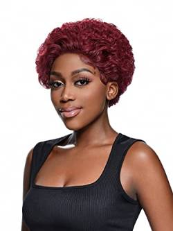 Human Lace Wigs 13 * 1 Lace Front 150% Short Deep Wave Human Hair Wig for Black Women von VDESC