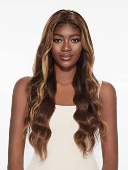 Human Lace Wigs 13 * 4 Lace Front Bouncy Human Hair Wig for Black Women (Color : 150Density 13 * 4, Size : 28 inch) von VDESC