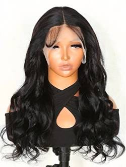 Human Lace Wigs 13 * 4 Lace Front Curly Human Hair Wig for Black Women (Color : 200Density 6 * 6, Size : 20 inch) von VDESC