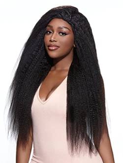 Human Lace Wigs 13 * 6 * 1 Lace Front Curly Human Hair Wig for Black Women (Color : 150Density 13 * 1, Size : 8 Inch) von VDESC
