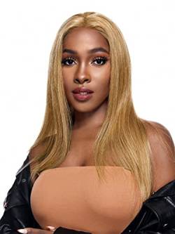 Human Lace Wigs 4 * 4 Lace Front Straight Human Hair Wig for Black Women (Color : 180Density 4 * 4, Size : 16 inch) von VDESC