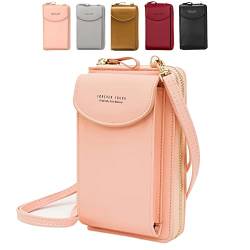 Damen Handy Umhängetasche, Leder Handytasche zum Umhängen mit Geldbörse Kartenfächer, Crossbody Umhängetaschen Geldbeutel Brieftasche Kleine Tasche Geschenke für Frauen zum Geburtstag Weihnachten von VDSOW