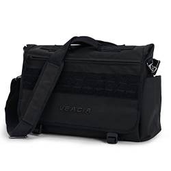 VEAGIA Messenger Bag Laptop Tasche Aktentasche Molle System Taktischer Stil Abnehmbarer Schultergurt Schultertaschen, Schwarz 01 von VEAGIA