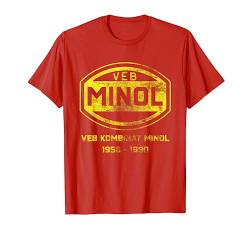 MINOL - YELLOW & RED COLOR: GRUNGE & STONEWASHED EFFECT T-Shirt von VEB Miederwaren Kombinat