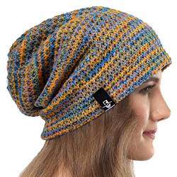 VECRY Damen Lässige Mütze Stricken Baskenmütze Gerippte Schädelkappe Winter Sommer Hüte (Colorful Blau) von VECRY