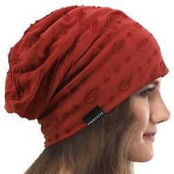 VECRY Damen Slouchy Mütze Dünne Sommer Schädelkappe Turban Sanft Schlafen Chemo Strickmützen (H Rost) von VECRY