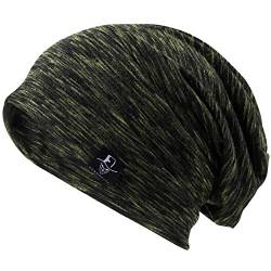 VECRY Herren Slouch Hollow Mütze Thin Sommer Cap Strickmützen Beanie Skullcap (Multi-Grün) von VECRY