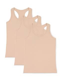 VEDATS 3er-Pack Damen Sportshirt Tank Top Racerback Unterhemd (S, Hautfarben) von VEDATS