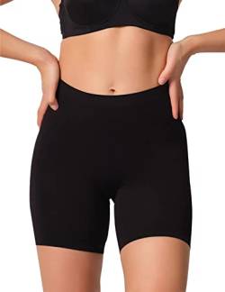 VEDATS Damen Kurze Leggings Shorts Tights Radlershorts Soft Polyamid (M, Schwarz) von VEDATS