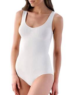 VEDATS Damen Shapewear Body Figurformend Miederbody Shaper Bauch-Weg (S, Weiß) von VEDATS