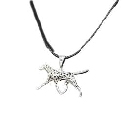 VELUNE Halskette Anhänger Heiße Ausschnitt-Hundeanhänger-Halsketten Liebhaber-Halsketten mit Dalmatiner-Bewegung für Frauen Geschenk von VELUNE