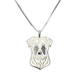 VELUNE Halskette Anhänger Neue Damen-Halskette mit Hundeanhänger, Box-Kette, Bullmastiff-Paar-Halskette Geschenk von VELUNE