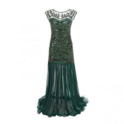 VEMOW 1920er Jahre Great Gatsby Kleid, Damen Abendkleider mit Pailletten Quaste Party Kleid, 1920er Retro Cocktail Stil Flapper Kleid,Festival Bankett Hochzeit Kleider Kostüm Kleid von VEMOW