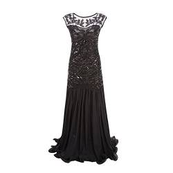 VEMOW 1920er Jahre Great Gatsby Kleid, Damen Abendkleider mit Pailletten Quaste Party Kleid, 1920er Retro Cocktail Stil Flapper Kleid,Festival Bankett Hochzeit Kleider Kostüm Kleid von VEMOW