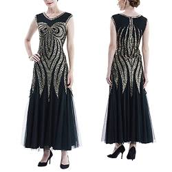 VEMOW Damen Flapper Quasten Pailletten Vintage Kleid Kleid der 1920er Jahre Perlen Nacht Party Damenkleid Kurze Kleider von VEMOW