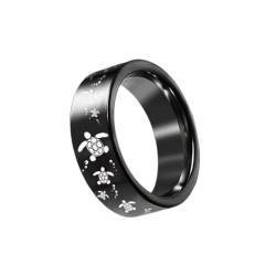 VEMOW Doppelschichtiger Stern-Perlen-Ring für Damen, Sommermode, personalisierte Ringöffnung, verstellbarer Zeigefingerring Ohrenschutz Ringen (Black, D) von VEMOW