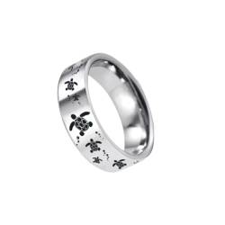 VEMOW Doppelschichtiger Stern-Perlen-Ring für Damen, Sommermode, personalisierte Ringöffnung, verstellbarer Zeigefingerring Ohrenschutz Ringen (Silver, D) von VEMOW