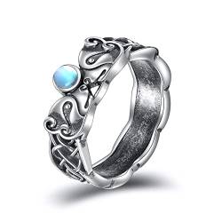 Keltischer Knoten Bär Ringe 925 Sterling Silber Mondstein Keltische Schmuck Geburtstag Geschenk für Damen von VENACOLY