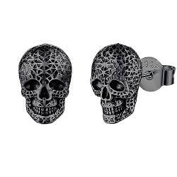 Totenkopf Ohrringe 925 Sterling Silber Schädel Ohrstecker Totenkopf Schmuck Geschenk für Damen von VENACOLY