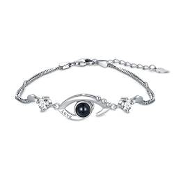 VENACOLY Böses Auge Armband Cubic Zirkonia Nazar Amulett Sterling Silber Nano Stein Armbänder Schmuck Geschenke für Ihre Frauen Mama von VENACOLY