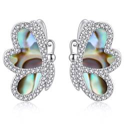 VENACOLY Butterfly Earrings 925 Sterling Silber Schmetterlingsflügel Creolen Trendiger Schmetterlingsschmuck Geschenke für Frauen von VENACOLY