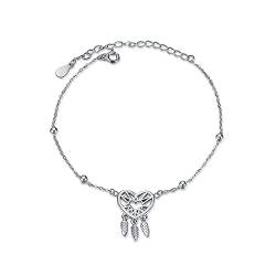 VENACOLY Dream Catcher Armband Sterling Silber Dangle Feder Armband Dream Catcher Schmuck Geschenke für Frauen Mom von VENACOLY