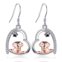 VENACOLY Hunde Ohrringe 925 Sterling Silber Pfoten Tier Ohrringe Hundeschmuck Geschenke für Frauen Mädchen von VENACOLY